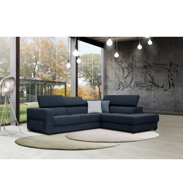 Ecksofa 5-Sitzer rechts Bergo | Mit verstellbaren Kopfstützen | Wozimo