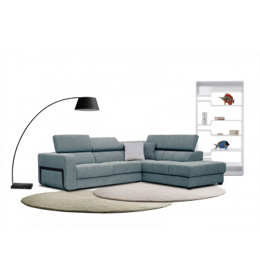 Ecksofa 5-Sitzer rechts Bergo | Mit verstellbaren Kopfstützen | Wozimo