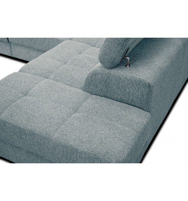 Ecksofa 5-Sitzer rechts Bergo | Mit verstellbaren Kopfstützen | Wozimo