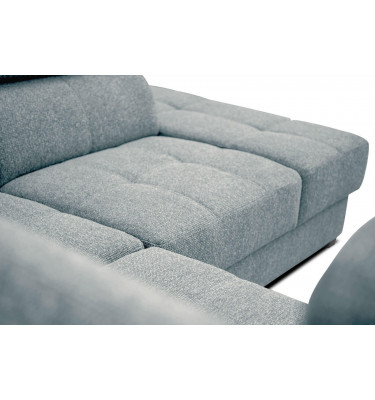 Ecksofa 5-Sitzer rechts Bergo | Mit verstellbaren Kopfstützen | Wozimo