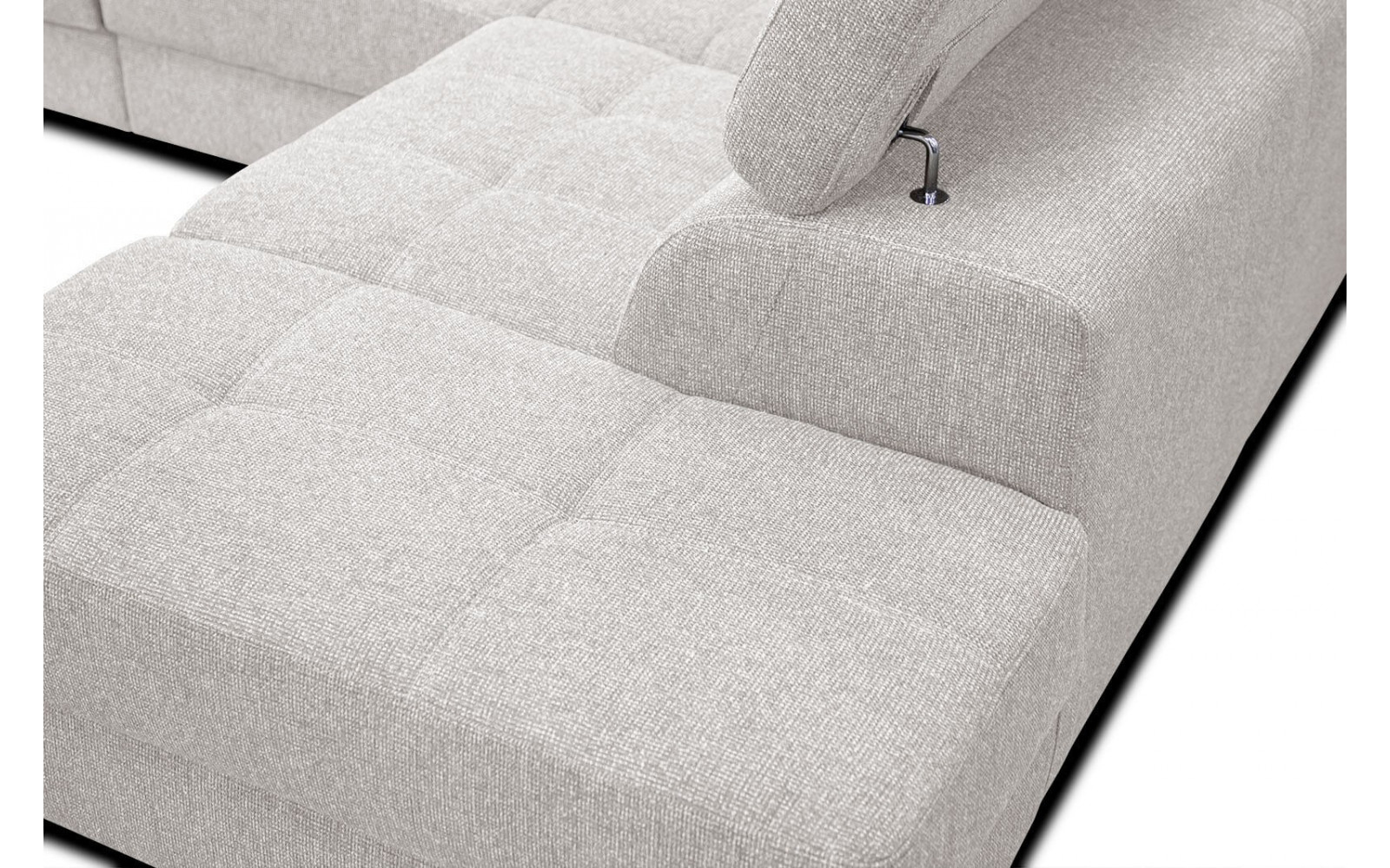 Ecksofa 5-Sitzer rechts Bergo | Mit verstellbaren Kopfstützen | Wozimo