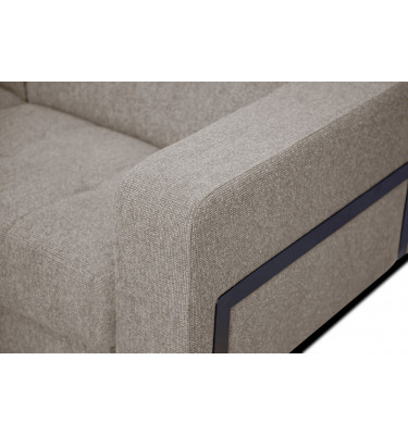 Ecksofa 5-Sitzer links Bergo | Mit verstellbaren Kopfstützen | Wozimo