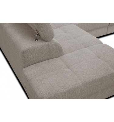 Ecksofa 5-Sitzer links Bergo | Mit verstellbaren Kopfstützen | Wozimo