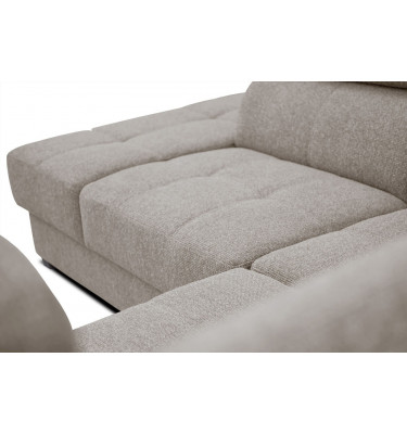 Ecksofa 5-Sitzer links Bergo | Mit verstellbaren Kopfstützen | Wozimo