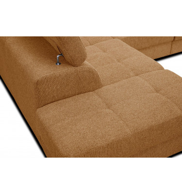 Ecksofa 5-Sitzer links Bergo | Mit verstellbaren Kopfstützen | Wozimo