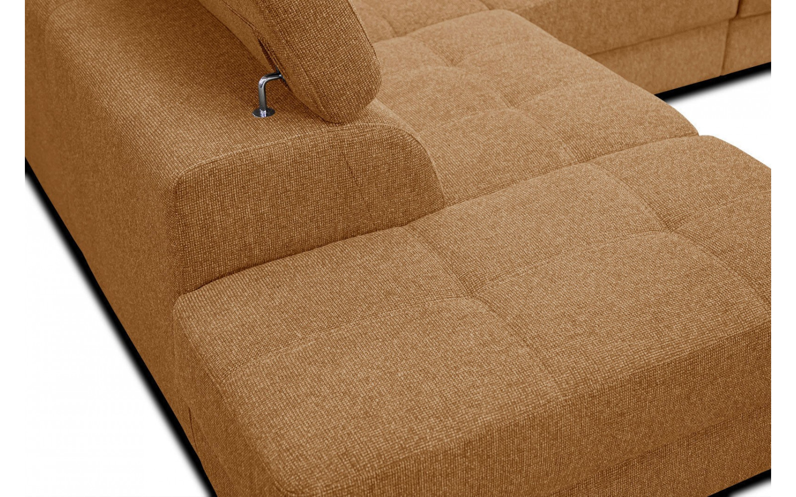 Ecksofa 5-Sitzer links Bergo | Mit verstellbaren Kopfstützen | Wozimo