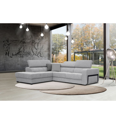 Ecksofa 5-Sitzer links Bergo | Mit verstellbaren Kopfstützen | Wozimo