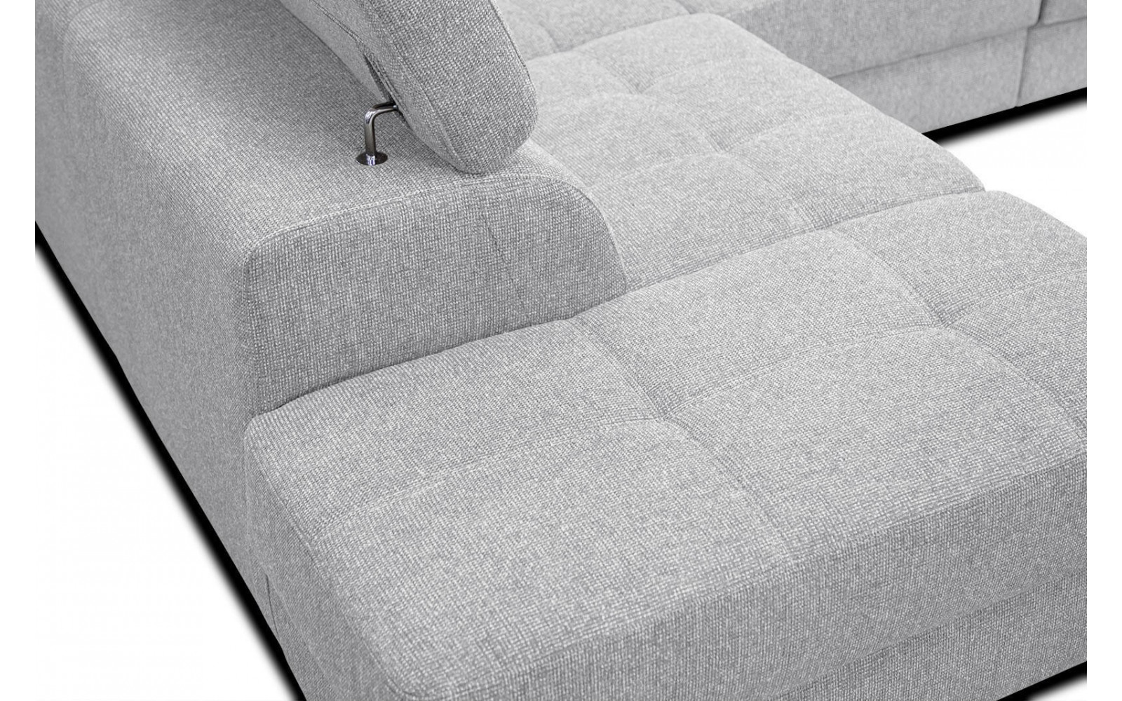 Ecksofa 5-Sitzer links Bergo | Mit verstellbaren Kopfstützen | Wozimo