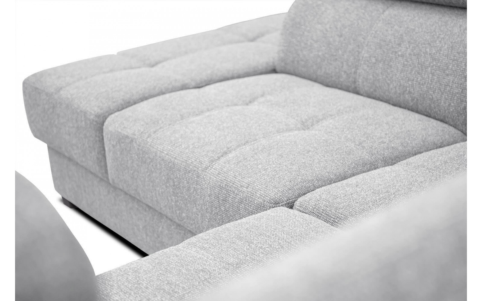 Ecksofa 5-Sitzer links Bergo | Mit verstellbaren Kopfstützen | Wozimo