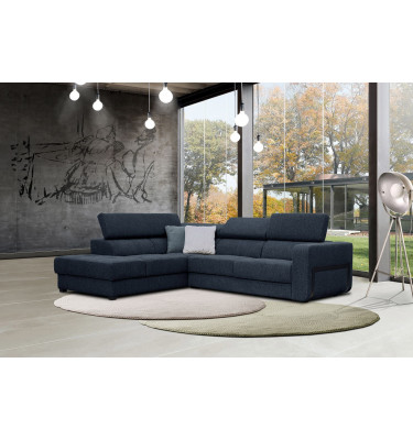 Ecksofa 5-Sitzer links Bergo | Mit verstellbaren Kopfstützen | Wozimo