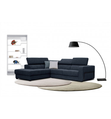 Ecksofa 5-Sitzer links Bergo | Mit verstellbaren Kopfstützen | Wozimo