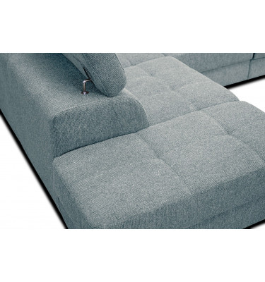 Ecksofa 5-Sitzer links Bergo | Mit verstellbaren Kopfstützen | Wozimo