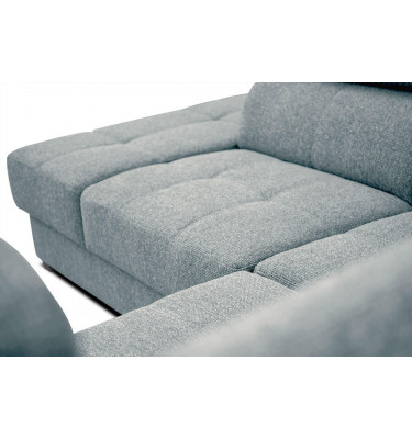 Ecksofa 5-Sitzer links Bergo | Mit verstellbaren Kopfstützen | Wozimo