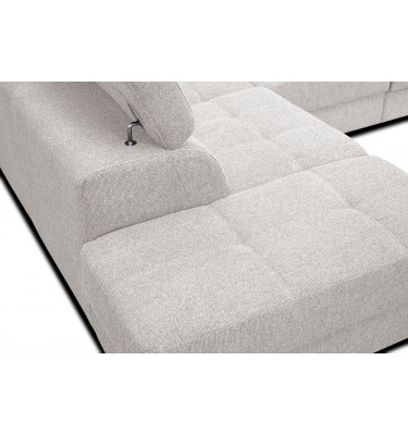 Ecksofa 5-Sitzer links Bergo | Mit verstellbaren Kopfstützen | Wozimo