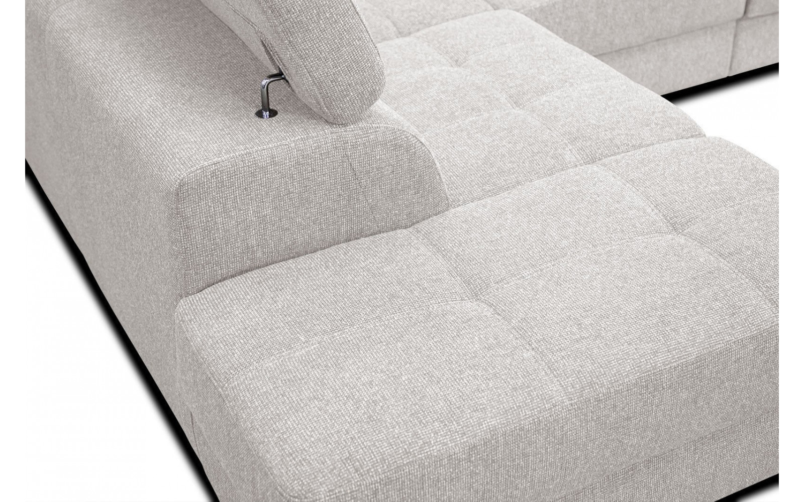 Ecksofa 5-Sitzer links Bergo | Mit verstellbaren Kopfstützen | Wozimo