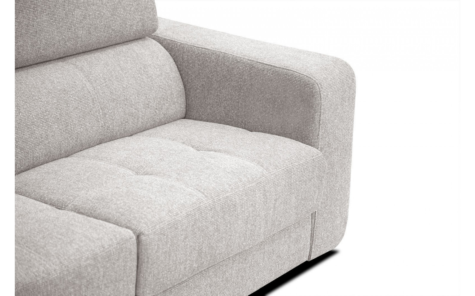 Ecksofa 5-Sitzer links Bergo | Mit verstellbaren Kopfstützen | Wozimo