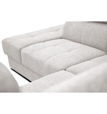 Ecksofa 5-Sitzer links Bergo | Mit verstellbaren Kopfstützen | Wozimo