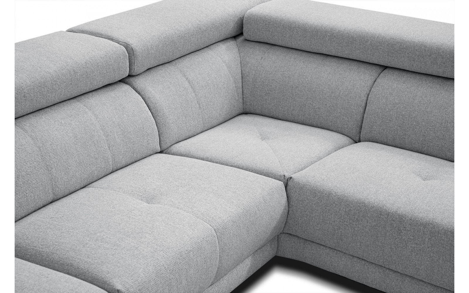 Ecksofa 5-Sitzer rechts Morello | Mit verstellbaren Kopfstützen | Wozimo