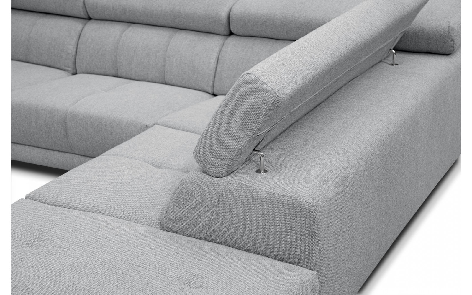 Ecksofa 5-Sitzer rechts Morello | Mit verstellbaren Kopfstützen | Wozimo