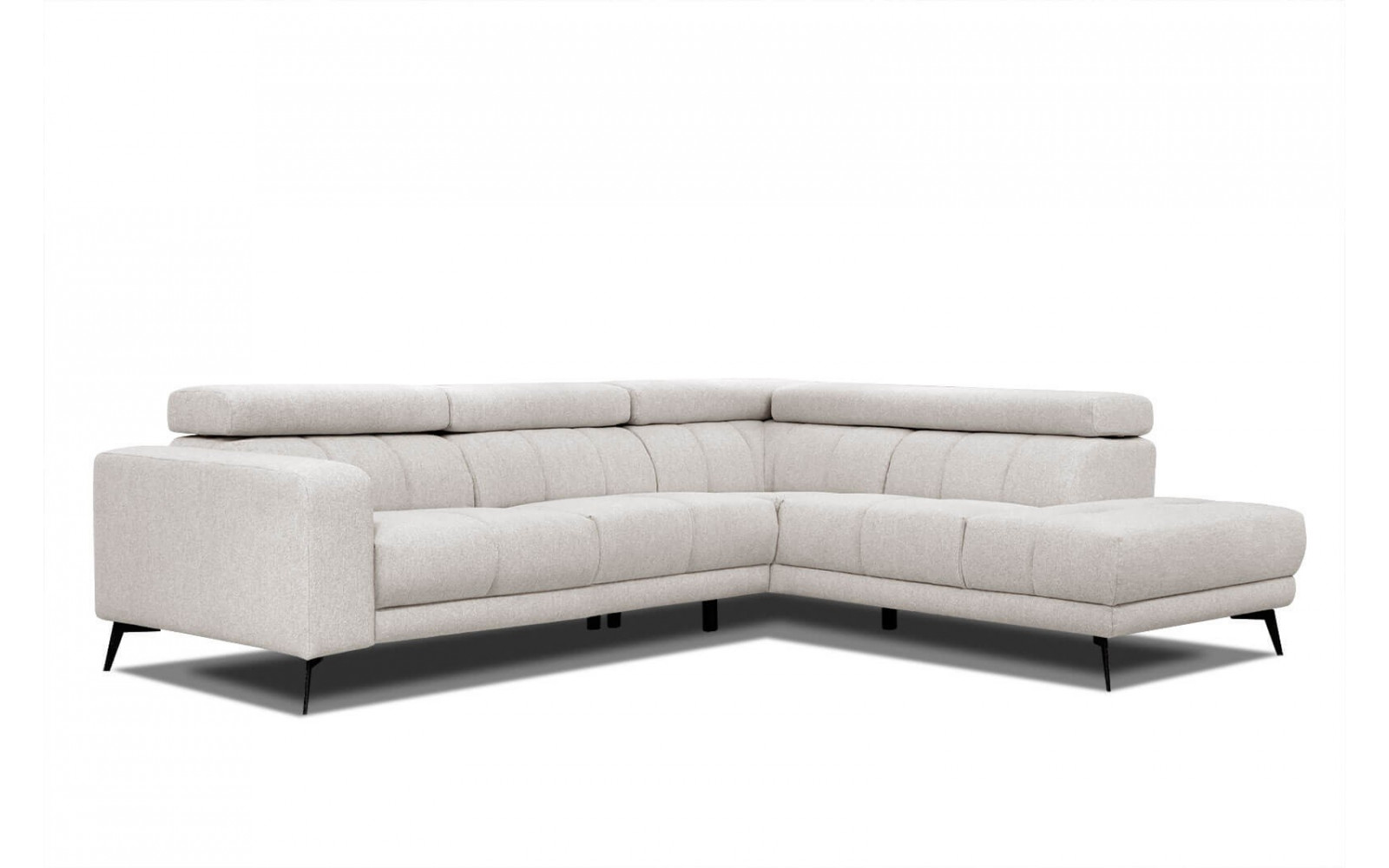 Ecksofa 5-Sitzer rechts Morello | Mit verstellbaren Kopfstützen | Wozimo