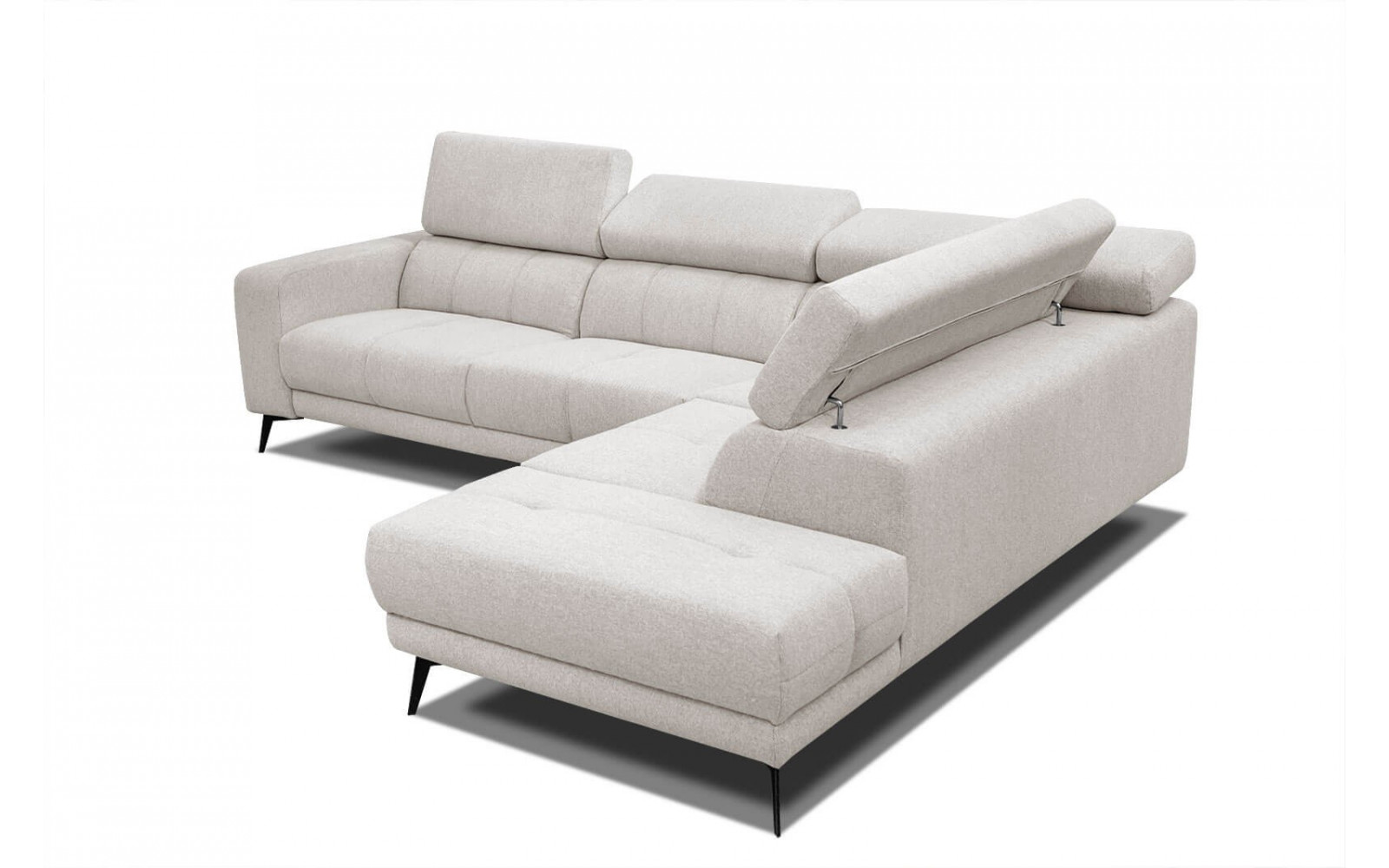 Ecksofa 5-Sitzer rechts Morello | Mit verstellbaren Kopfstützen | Wozimo