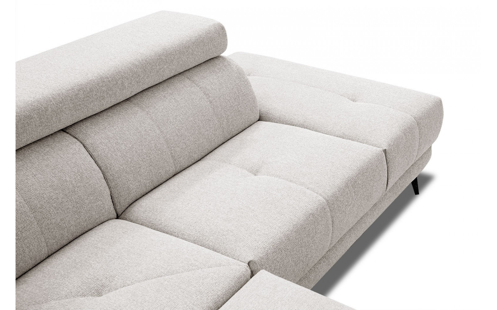 Ecksofa 5-Sitzer rechts Morello | Mit verstellbaren Kopfstützen | Wozimo