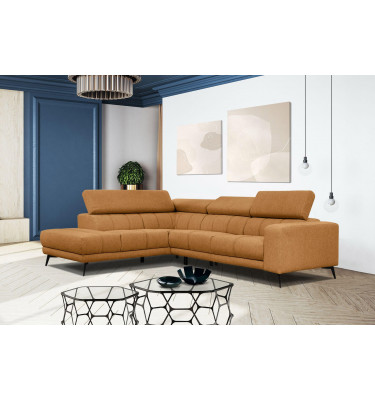 Ecksofa 5-Sitzer links Morello | Mit verstellbaren Kopfstützen | Wozimo