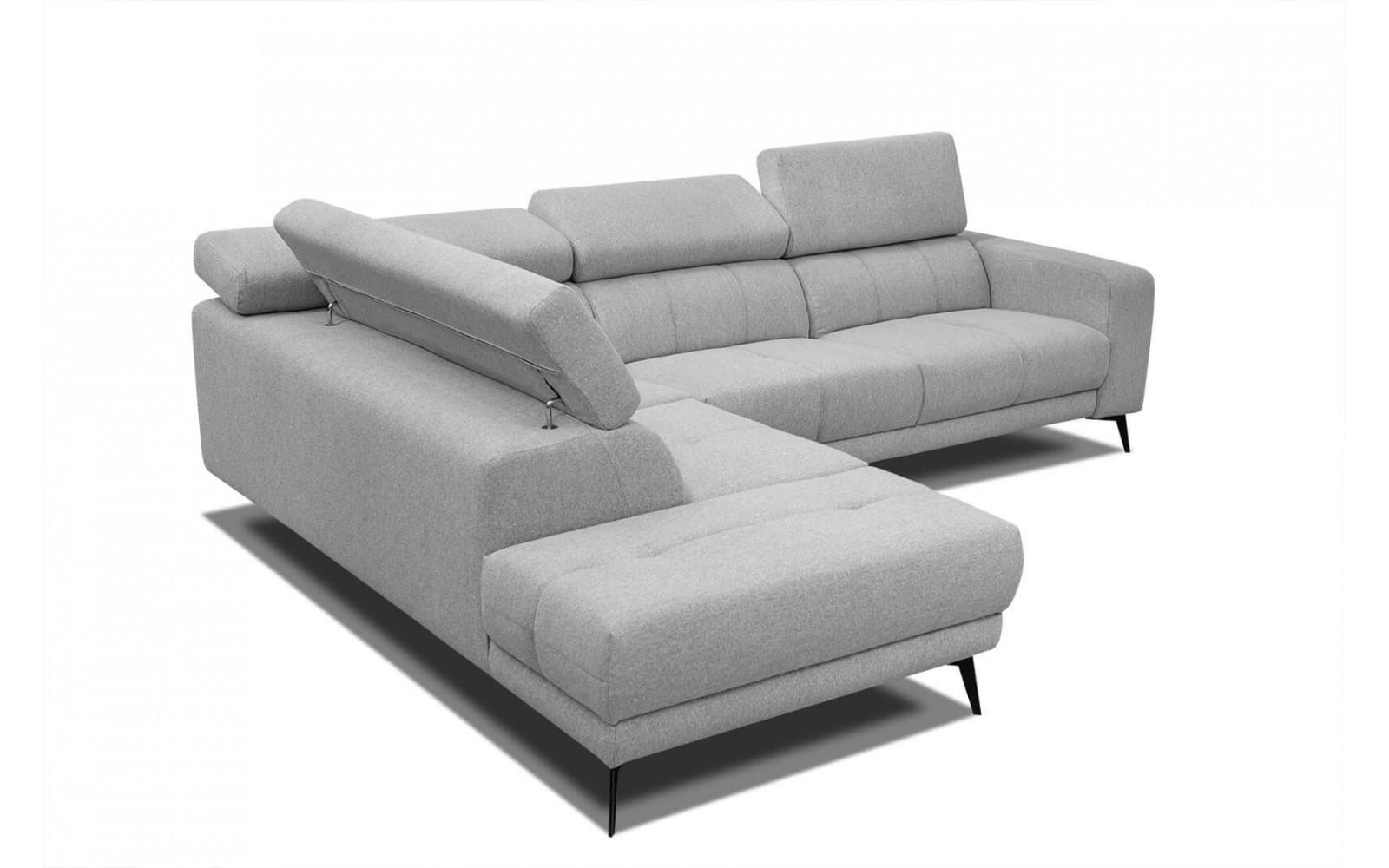 Ecksofa 5-Sitzer links Morello | Mit verstellbaren Kopfstützen | Wozimo