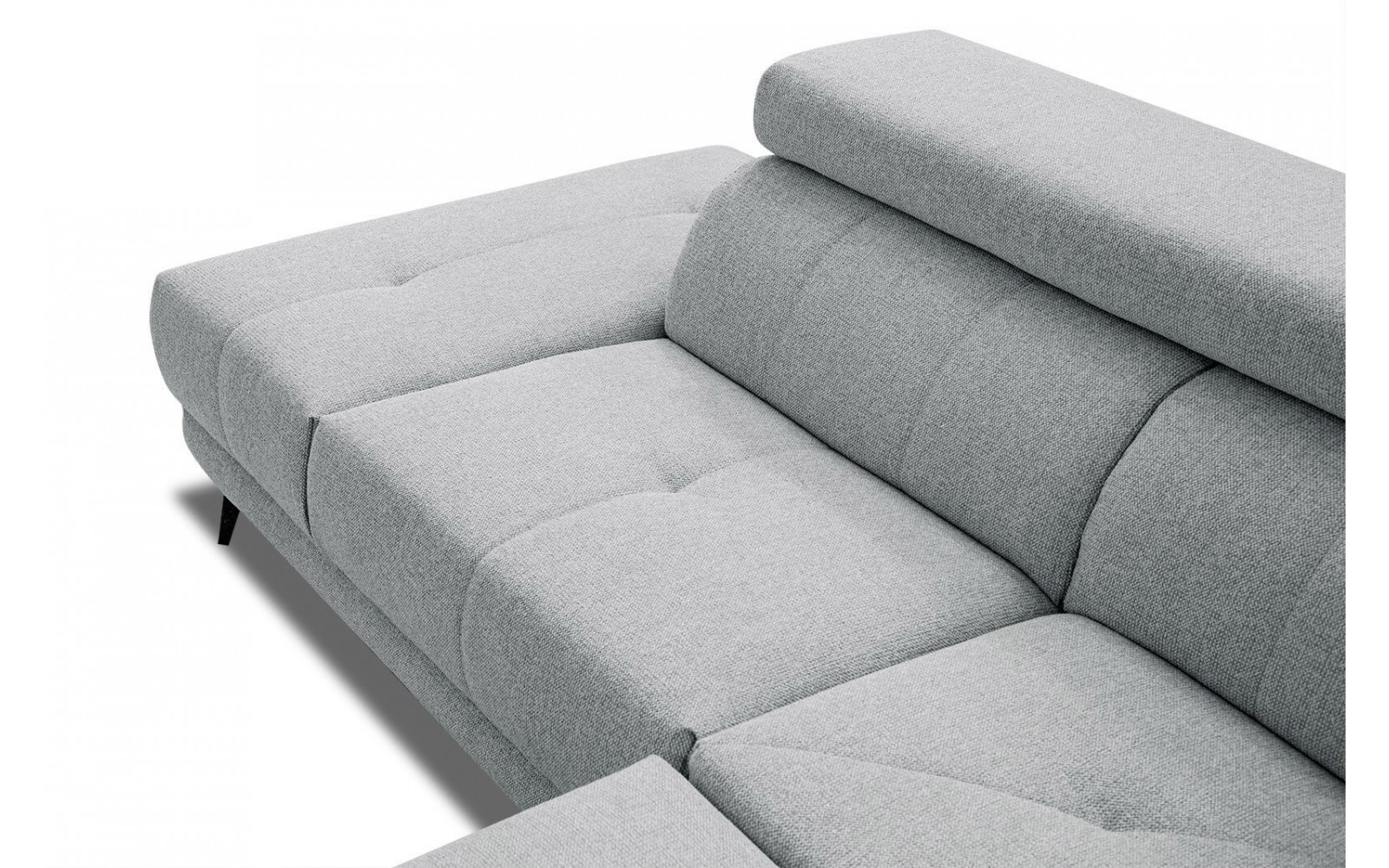 Ecksofa 5-Sitzer links Morello | Mit verstellbaren Kopfstützen | Wozimo