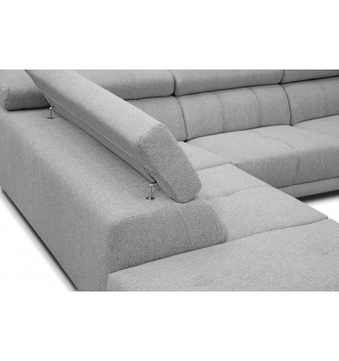 Ecksofa 5-Sitzer links Morello | Mit verstellbaren Kopfstützen | Wozimo