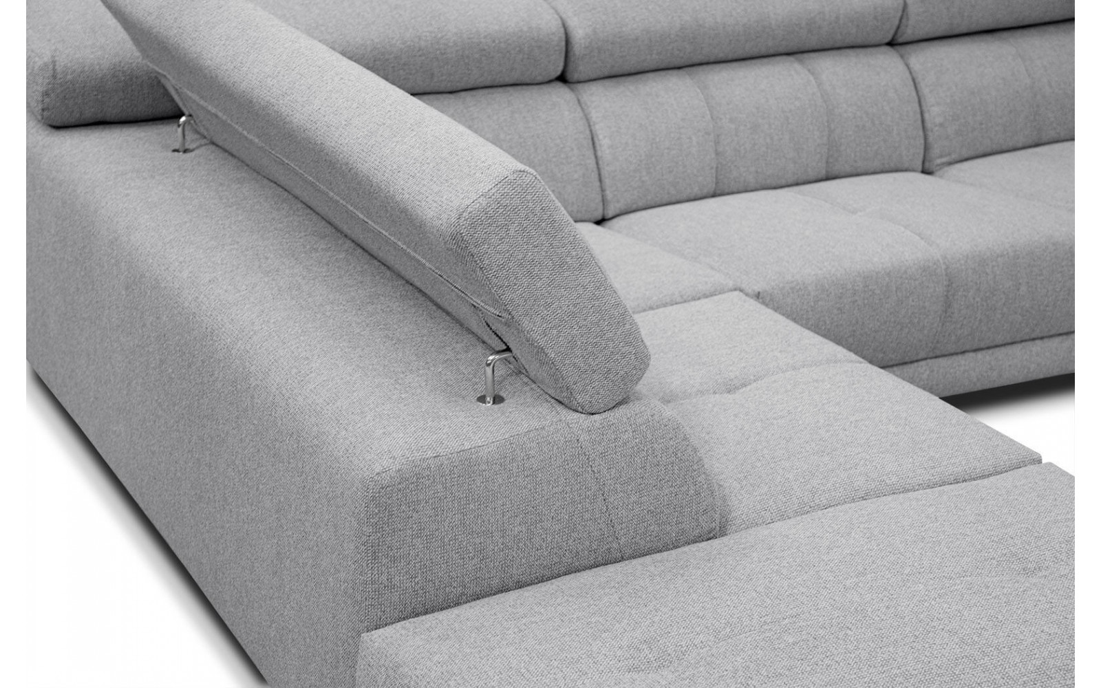 Ecksofa 5-Sitzer links Morello | Mit verstellbaren Kopfstützen | Wozimo