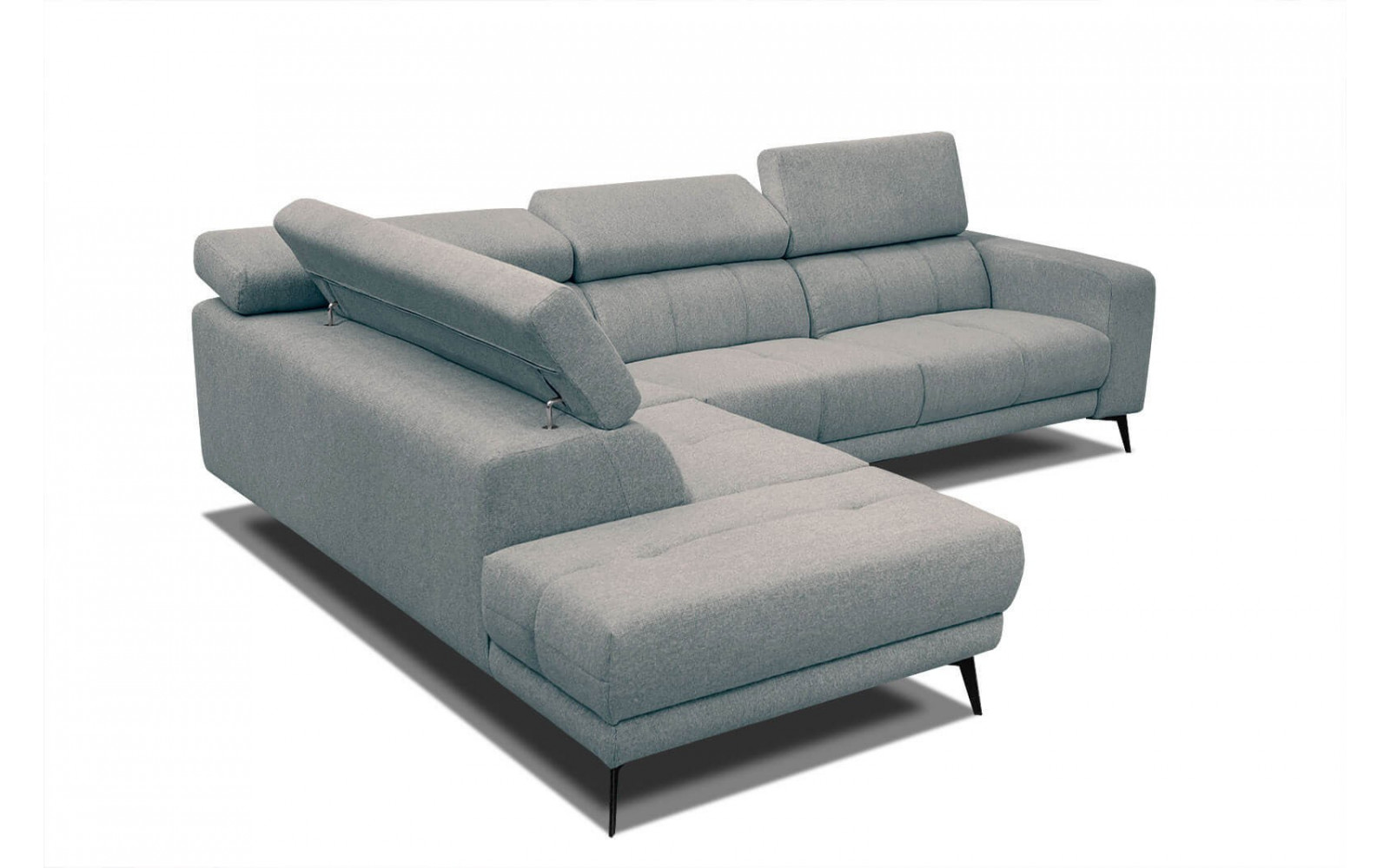 Ecksofa 5-Sitzer links Morello | Mit verstellbaren Kopfstützen | Wozimo