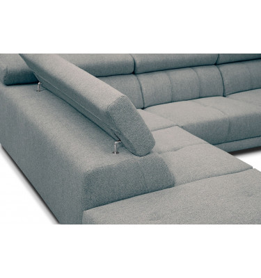 Ecksofa 5-Sitzer links Morello | Mit verstellbaren Kopfstützen | Wozimo