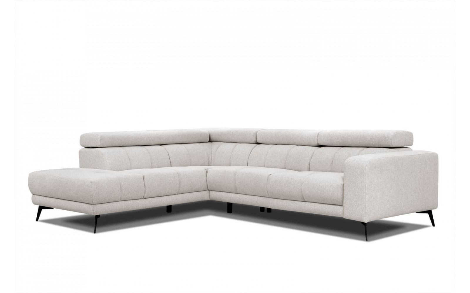 Ecksofa 5-Sitzer links Morello | Mit verstellbaren Kopfstützen | Wozimo