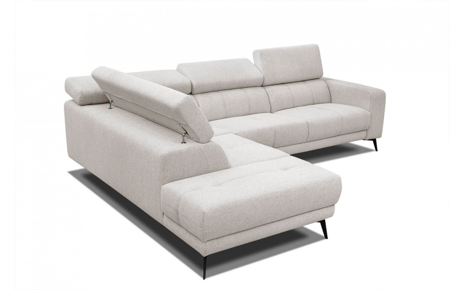 Ecksofa 5-Sitzer links Morello | Mit verstellbaren Kopfstützen | Wozimo