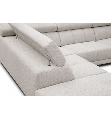 Ecksofa 5-Sitzer links Morello | Mit verstellbaren Kopfstützen | Wozimo