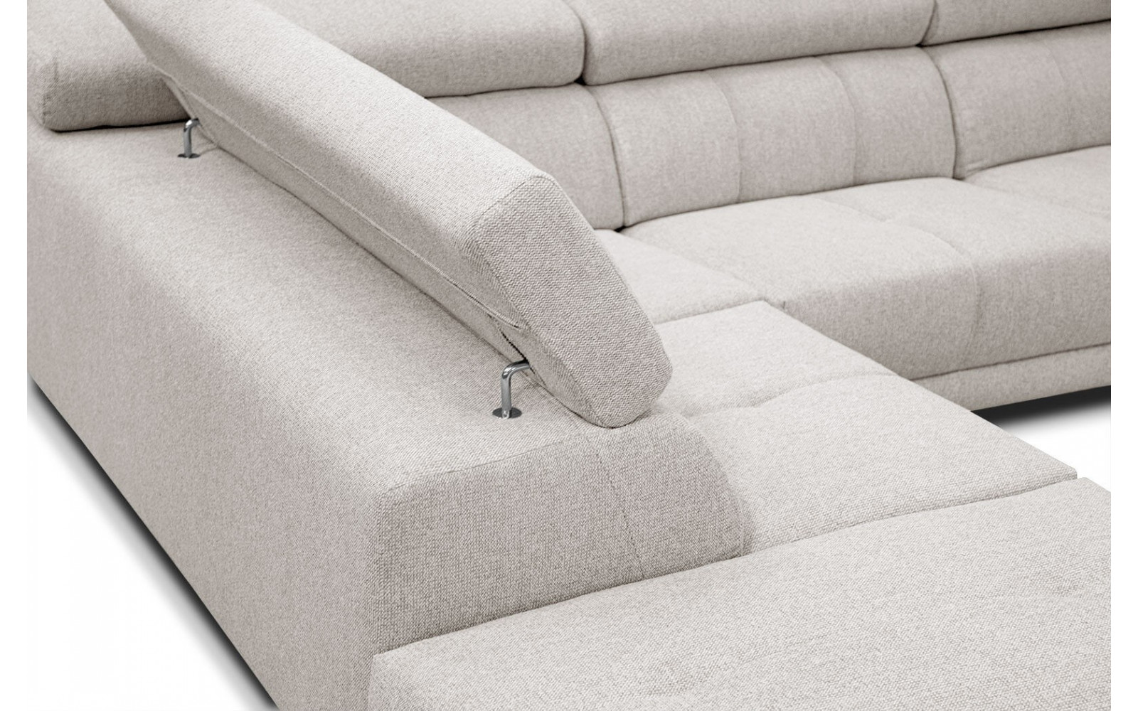 Ecksofa 5-Sitzer links Morello | Mit verstellbaren Kopfstützen | Wozimo