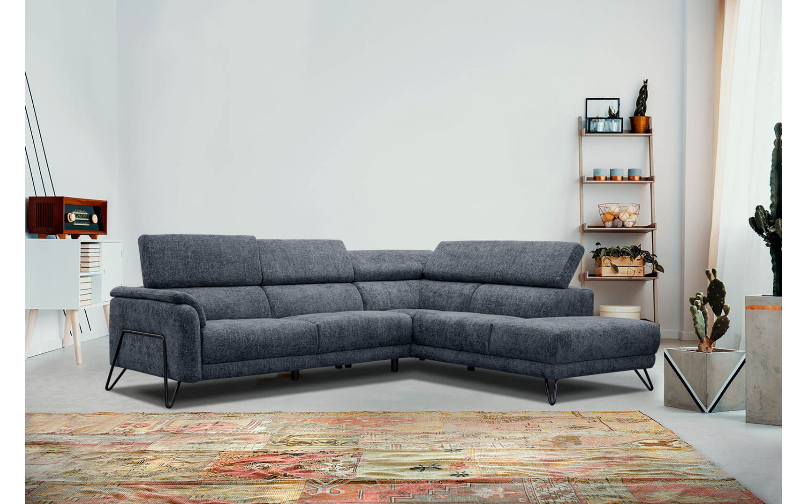 Ecksofa 5-Sitzer rechts Roden | Mit verstellbaren Kopfstützen | Wozimo