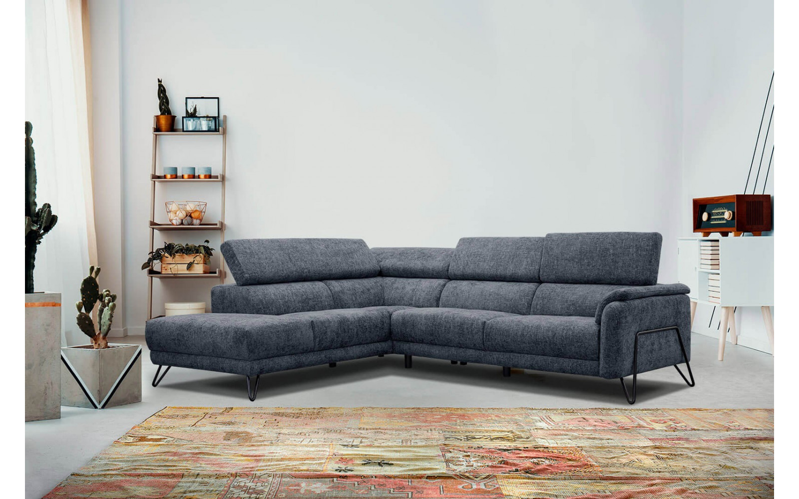 Ecksofa 5-Sitzer links Roden | Mit verstellbaren Kopfstützen | Wozimo