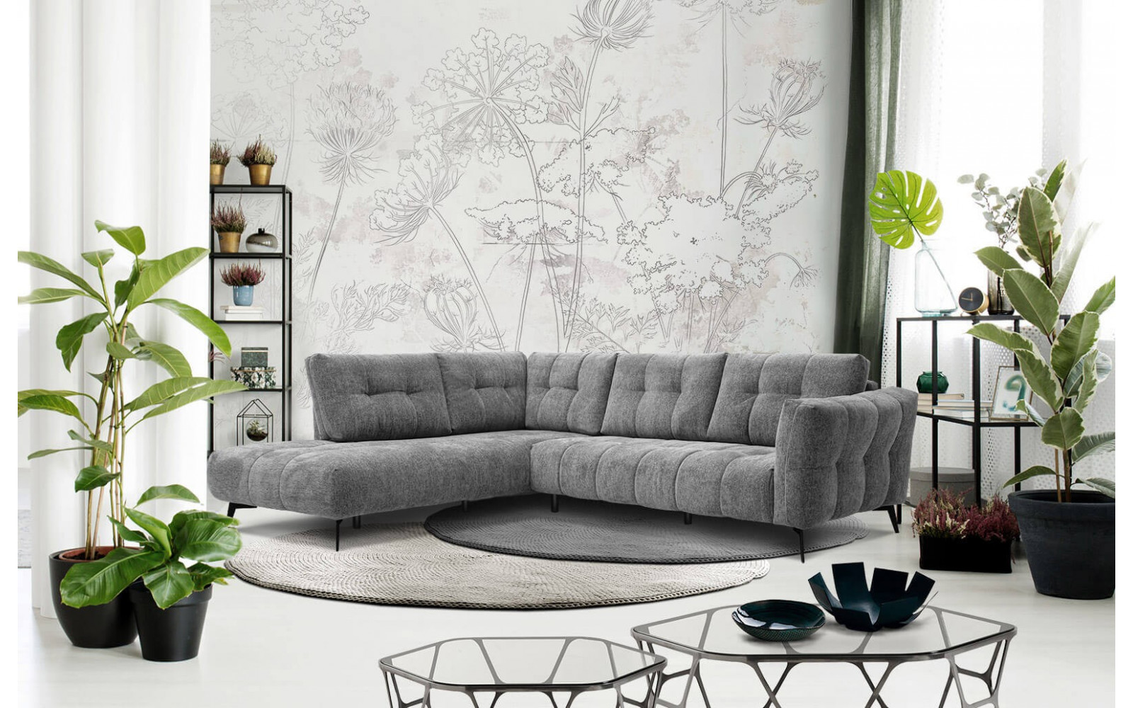 Ecksofa 5-Sitzer links Kalmer kaufen | Modernes Designersofa | Wozimo