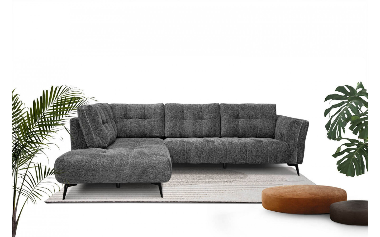 Ecksofa 5-Sitzer links Kalmer kaufen | Modernes Designersofa | Wozimo