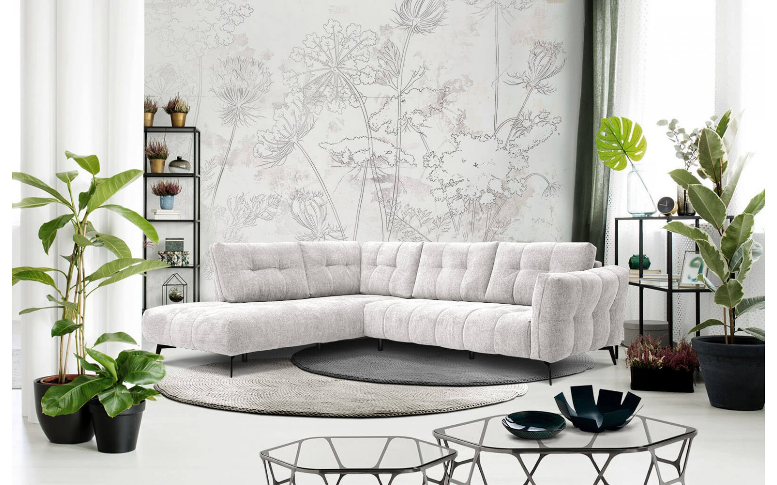 Ecksofa 5-Sitzer links Kalmer kaufen | Modernes Designersofa | Wozimo