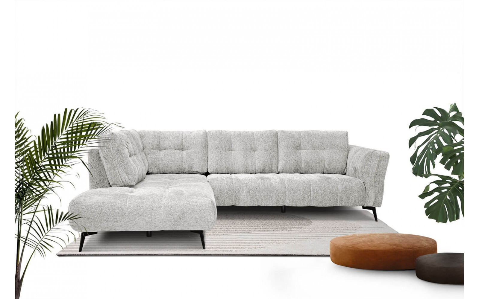 Ecksofa 5-Sitzer links Kalmer kaufen | Modernes Designersofa | Wozimo