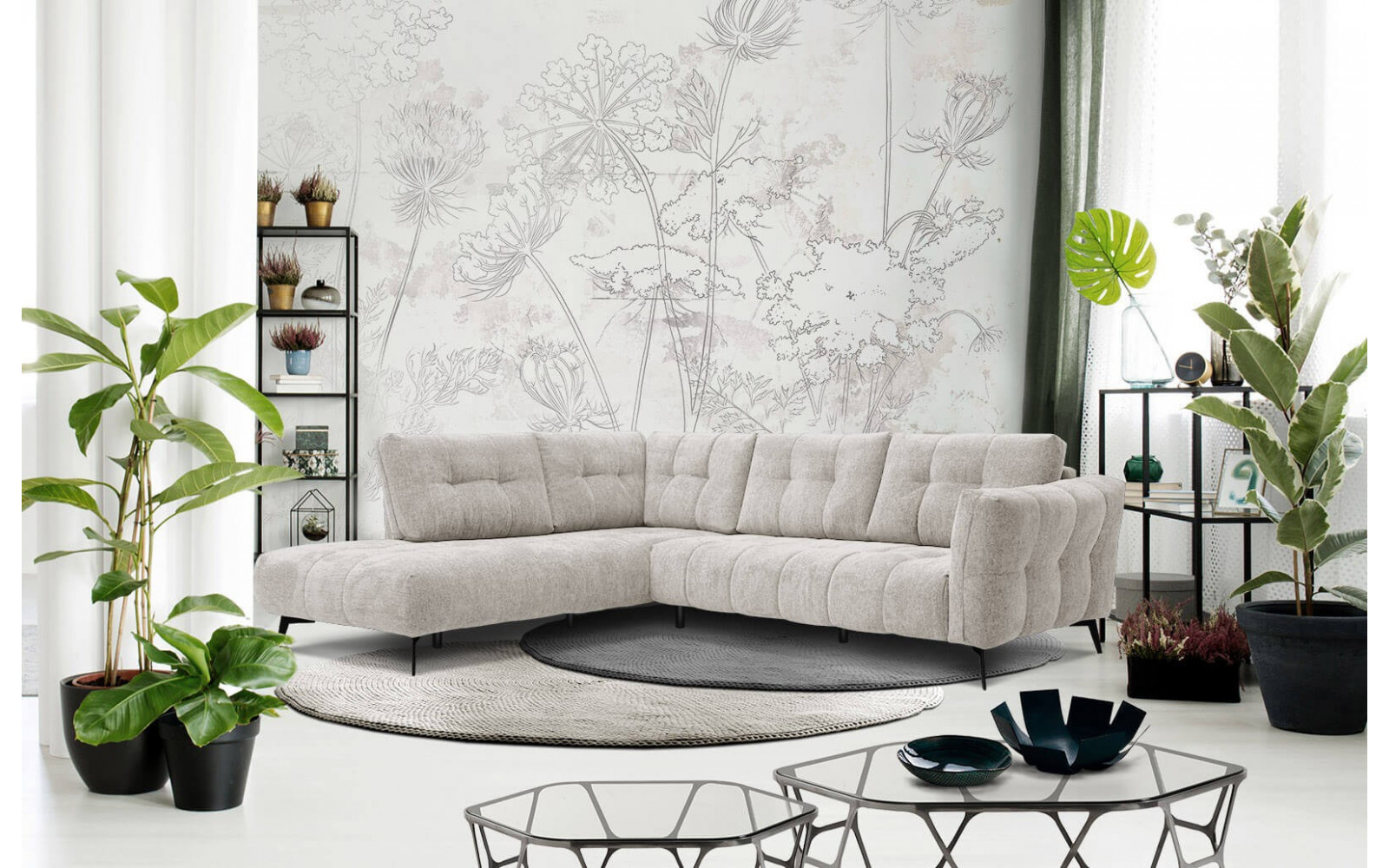 Ecksofa 5-Sitzer links Kalmer kaufen | Modernes Designersofa | Wozimo