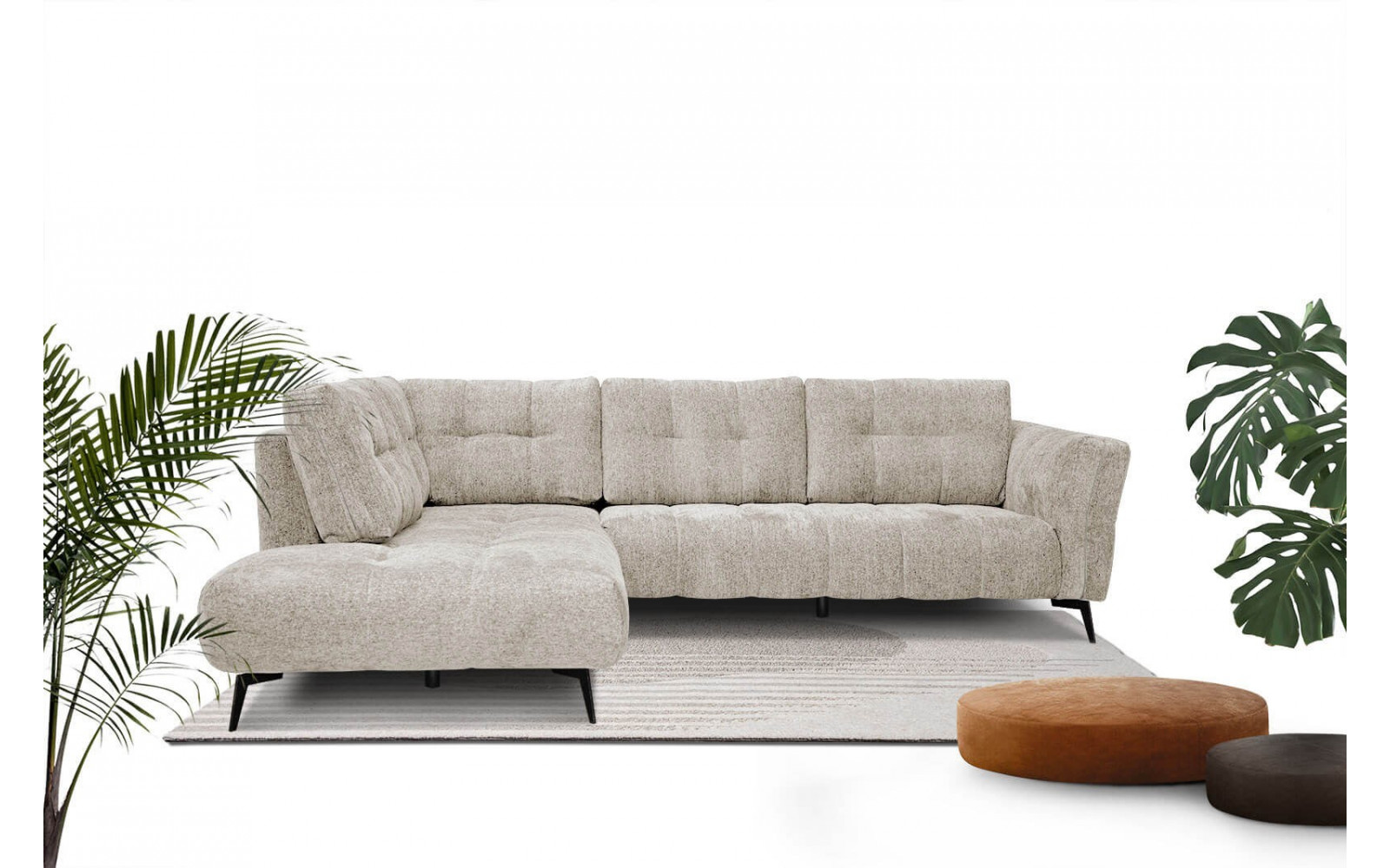 Ecksofa 5-Sitzer links Kalmer kaufen | Modernes Designersofa | Wozimo