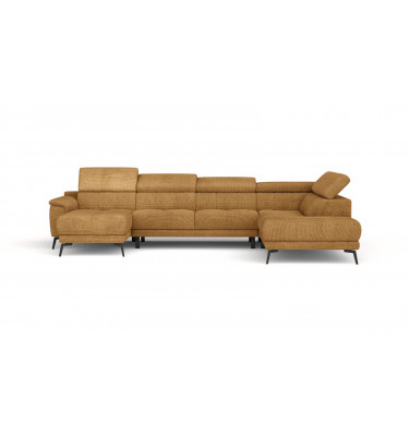 FIERO Ecksofa in Orange (Arano 07) – Lebendiges Orange für moderne Räume.