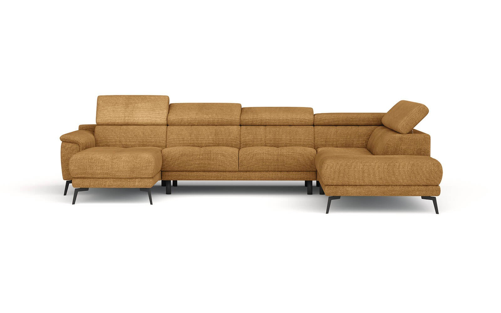 FIERO Ecksofa in Orange (Arano 07) – Lebendiges Orange für moderne Räume.