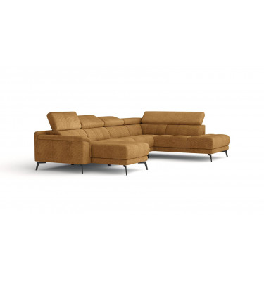 FIERO Ecksofa in Orange (Arano 07) – Lebendiges Orange für moderne Räume.