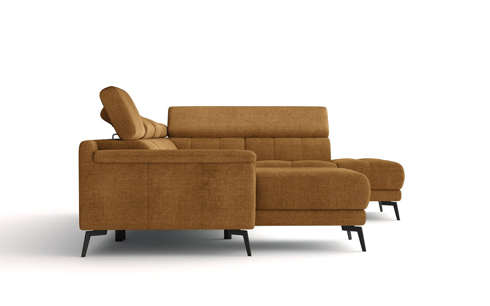 FIERO Ecksofa in Orange (Arano 07) – Lebendiges Orange für moderne Räume.