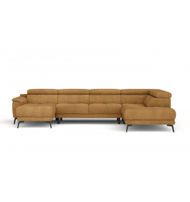 FIERO Ecksofa in Orange (Arano 07) – Lebendiges Orange für moderne Räume.